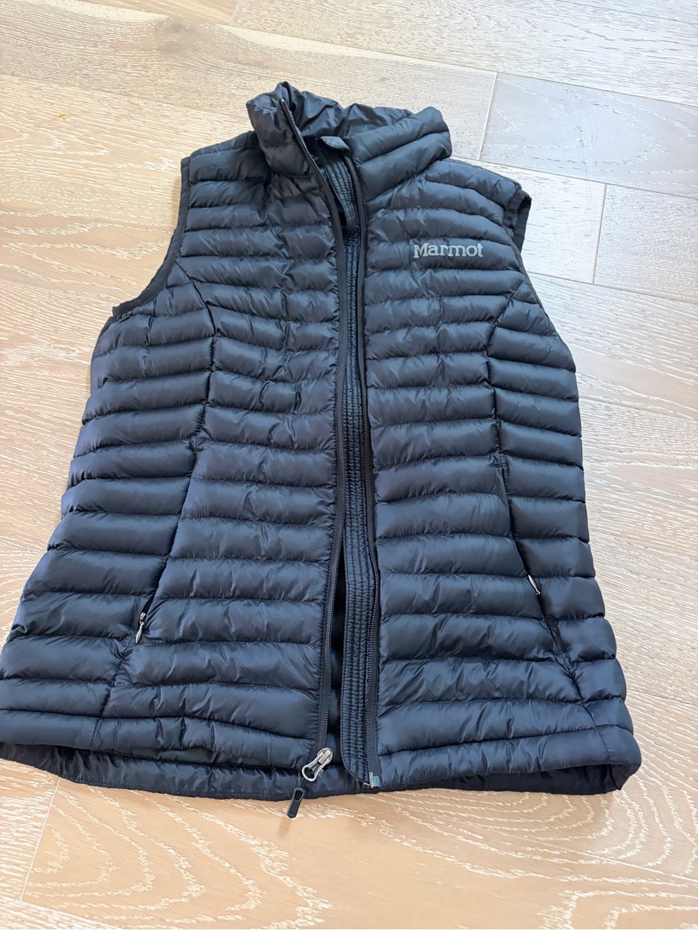 Marmot Black Quilted Packable Down Vest